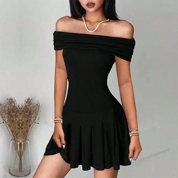 2026 Pure Passion Windy Dew Collarless Dress - Summer New Style - V-Neck High-Waist Short Skirt_ecoleips.com