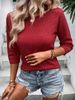 2026 New Summer Round Neck Gold And Silver Thread Five-Sleeve Knitted Sweater For Women, Casual Loose Fit With Glittering Thin Style_ecoleips.com