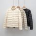 Pinghu Chixin Liner New National Standard 90 Versatile Round Neck Simple Wave Pattern Autumn Winter Coat Down Jacket For_ecoleips.com