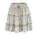 Aria Basics Aria Basics 2023 Summer European And American Women's Fashion High-Waisted Ruffled Floral A-Line Short Skirt For Women_ecoleips.com