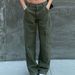Forest-Tone Relaxed Fit Jeans – 90s Vintage Streetwear With Multi-Pocket Design (Black/Green/Taupe) – Cotton Denim For Effortless Urban Style (S-XL)_ecoleips.com