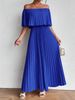 Women's Clothing One Shoulder Beach Pleated Dress_ecoleips.com