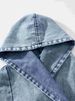 Women's Clothing Spring And Autumn New Waist Denim Windbreaker Long Sleeved Denim Women's Jacket Of The Cardigan Mid Length Cape 6331_ecoleips.com