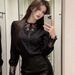 Elegant Slim-Fit Lace Patchwork Shirt, New Spring/Summer 2026 French Style Versatile Long-Sleeve Chic Blouse For Women_ecoleips.com