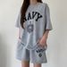 Women's Clothing Women In Summer Suit With Cotton Short Sleeved Suit Casual Sports Shorts T_ecoleips.com