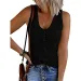 9 Colour Casual Chic Ribbed Tank Top - Everyday Sleeveless V-Neck Slight Stretch Durable Easy Care All-Season Essential_ecoleips.com