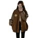 Women's Fleece Lined Lazy Baseball Jacket Autumn Winter Thick Casual Cardigan Sweatshirt Loose Retro Style Trendy Clothing_ecoleips.com