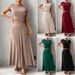 DiYun European And American 2024 Spring/Summer Women's Elegant Slim-Fit Solid Color Short-Sleeve_ecoleips.com