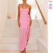 2025 Europea Ad America Cross-Border Trade Summer Hot-Sellig Sexy Wome's Strap Backless Ruffled Irregular Dress_ecoleips.com