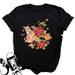 New Clothing, Women's Short-sleeve Floral Heart-patterned Dress_ecoleips.com