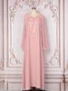 MT340 Women's Embroidered Long Dress Elegant Rhinestone Detail Cross Border Foreign Trade Style Muslim Fashion Clothing_ecoleips.com