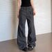 Aria Basics American Retro Multi-Pocket Cargo Pants For Men And Women, Straight-Leg, Slightly Flared, Slimming, Washed, Casual,_ecoleips.com