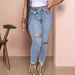 Women's Clothing Ripped High Waist Jeans Slim Fit Slim Design Trousers_ecoleips.com
