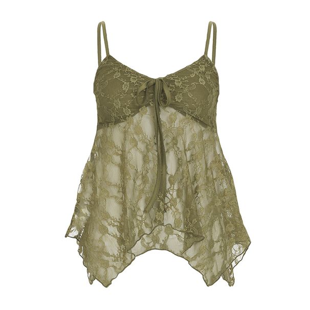 Aria Basics Aria Basics European American Retro Sexy Lace Camisole Top With A Slim Fit And Fresh Youthful Style_ecoleips.com