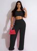 Women's Clothing Hot Sale Spring Fashion Leisure One Shoulder Wrap Chest Wide Leg Two Piece Set_ecoleips.com