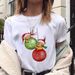 Women's Popular Plus-size Christmas-themed Top: Merry Christmas Tree, Santa Claus, White Loose-fitting Short-sleeve_ecoleips.com