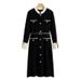 Women's Clothing Spring New Women's Bottoming Skirt A Line Skirt Fashionable Temperament Knitted Cardigan Mid Length Dress_ecoleips.com