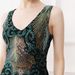 Women's party elegant sequined fishtail long evening dress car model exhibition etiquette event host deep V-neck long dress_ecoleips.com
