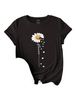 European And American Cross-border Foreign Trade Women's Clothing, Simple Heart-printed Round-neck Short-sleeve T-shirt_ecoleips.com