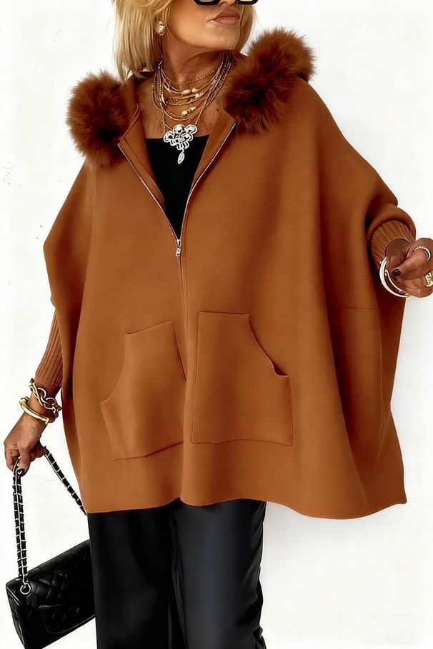 Women's Clothing Autumn And Winter Hooded Long Sleeved Coat, Solid Color Loose Cardigan, Fashionable Woolen Top For Women._ecoleips.com