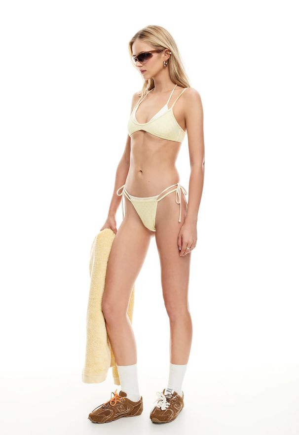 Women's Sexy Polka Dot Swimsuit Printed Bikini Faux Two-Piece Fashionable Summer Bikini Set_ecoleips.com