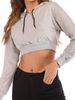 Women's Casual Short Cropped Hooded Sweatshirt European American Style Autumn Fashion Clothing For Ladies_ecoleips.com