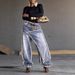 Women's High Waisted Straight Leg Jeans Heavy Duty Patchwork Hand Studded Rhinestone Design Casual Cotton Pants for Autumn_ecoleips.com