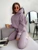 European American Cross-border Women's Clothing New Spring And Autumn Hooded Sweatshirt Solid Color Set_ecoleips.com