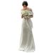 Women's Clothing Simple Mermaid Tail Off Shoulder Ruffle Sleeves For Studio Themed Couple Photoshoot Engagement Marriage Certificate Registration_ecoleips.com