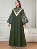 Women's Elegant Long Robe Dress Gold Sequined Patchwork Formal Gown Cross Border Style Fashionable Classy Clothing_ecoleips.com