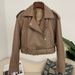 Voya Women's European American Style Spring And Autumn Jacket, New Short Fashion Casual Slim-fit Leather Coat_ecoleips.com