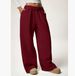 Women's Clothing Elasticated Fleece Lined Loose Wide Leg Sports Casual Long Pants Autumn/Winter Sweatpants_ecoleips.com