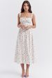 S32126 Spring/Summer Women's European And American Style Strap Short-Sleeve Tube Top Floral Print A-Line Long Dress_ecoleips.com