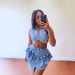 Women's Clothing New Women's Denim Suit Sleeveless Lapel Cardigan Small Vest Irregular Short Skirt Two Piece Suit_ecoleips.com