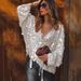 European And American Instagram Celebrity Foreign Trade Sequined Shiny Solid Color Stylish Sexy Long-sleeve Shirt Top,_ecoleips.com