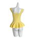 Premium Selection: Elegant Square Neck Camisole For Women, Summer Fit, Slimming, Versatile, Knitted With Ruffled Hem_ecoleips.com