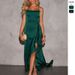 European American Cross-border 2025 Summer New Style Elegant And Sexy Ruffled Slit Dress For Women_ecoleips.com