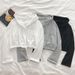 Women's New European American Style Sweatshirt For Spring And Autumn, Loose-fitting, Korean-style, Thin, Hooded, Short_ecoleips.com