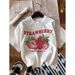 Pure Cotton Summer New Cute Strawberry Pattern Printed Casual Short-sleeved T-shirt For Women_ecoleips.com