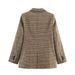 Wholesale 2025 Autumn New European And American Style Women's Houndstooth Pattern Blazer 5085_ecoleips.com