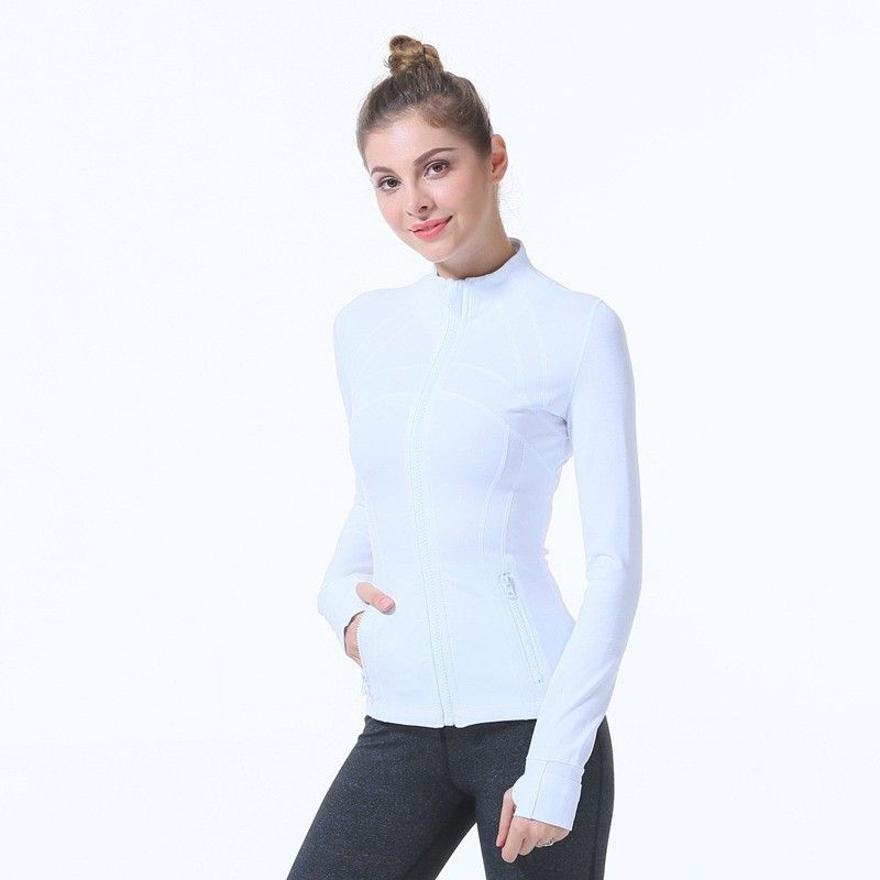 Women's Performance Zip Jacket – Moisture-Wicking, Slim-Fit Workout & Running Top With Gold Zipper (32 Colors)_ecoleips.com