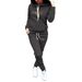 Luxury Women's Letter Print Hoodie And Jogger Set Casual Chic Two-Piece Outfit Dark Gray Red Apricot S-XXL_ecoleips.com