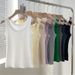 Women's Clothing Women's Simple Casual Threaded Vest Bottoming Shirt Spring Summer And Autumn New Comfortable Breathable T Shirt_ecoleips.com