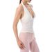 In-stock Sexy And Alluring V-neck Halter Neck Tank Top With Chest Pads, Slim Fit, Waist-cinching, Backless Camisole For_ecoleips.com