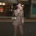 girl High-End Coffee Color Commuter Fit Blazer Jacket Formal Suit Vest Slim Pants Set For Women In Spring, Autumn, And Winter_ecoleips.com