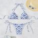 Women's Clothing Floral Halter Neck Lace Up Hot Spring Swimsuit Sexy Beach Bikini_ecoleips.com
