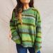 Women's Clothing Fashion Gradient Knit Sweater Women's Long Sleeve Cable Pullover With Faux Fur Trim_ecoleips.com