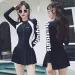 Women Wetsuit One-Piece Long Sleeve Swimsuit Sun Protection Conservative Boxer Swimwear Seaside Surfing Diving Swimming Suit_ecoleips.com