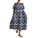 2026 Summer New Geometric Print Loose A-line Cross-border Casual Style Long Dress_ecoleips.com