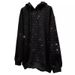 Women's Clothing Extra Large Size 2 300 Pounds Fat M Spring And Autumn Starry Rhinestone Hot Diamond Shiny Loose Pullover Hooded Sweatshirt For Women_ecoleips.com